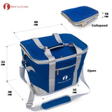 Blue/Grey Collapsible 50 can Cooler Bag