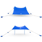 Red Suricata Blue Family Beach Sun Shade Canopy Tent Sunshade with sand anchors
