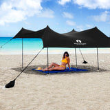 Red Suricata Black Family Beach Sun Shade Canopy Tent Sunshade with sand anchors