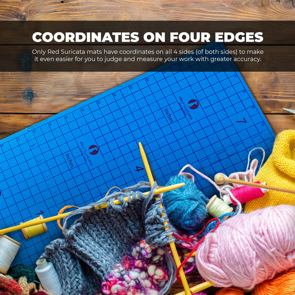 Knit Blocking Bundle – Blocking Mats for Knitting & Knit Blocking Comb Set (Inches Grid)