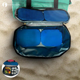Turquoise Green Combo Beach Bag & Cooler + 4 ice packs