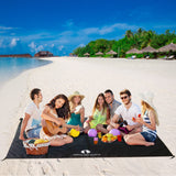 Red Suricata Black Sand Free Beach Mat Blanket – Compatible with Black Beach Sun Shade Canopy-Red Suricata