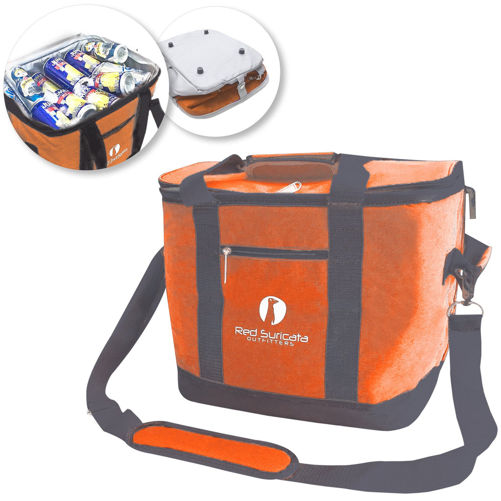 Orange/Grey Collapsible 50 Can Cooler Bag